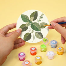 Cargar imagen en el visor de la galería, Pintar por números Posavasos 10cm (6 piezas) - Hierbas Aromáticas