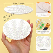 Cargar imagen en el visor de la galería, Pintar por números Posavasos 10cm (6 piezas) - Hierbas Aromáticas