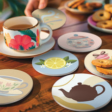 Cargar imagen en el visor de la galería, Pintar por números Posavasos 10cm (6 piezas) - Hora del Té