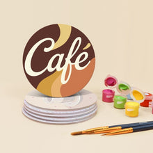 Cargar imagen en el visor de la galería, Pintar por números Posavasos 10cm (6 piezas) - Café de París