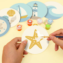 Cargar imagen en el visor de la galería, Pintar por números Posavasos 10cm (6 piezas) - Brisa Marina