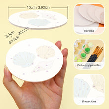 Cargar imagen en el visor de la galería, Pintar por números Posavasos 10cm (6 piezas) - Brisa Marina