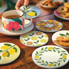 Cargar imagen en el visor de la galería, Pintar por números Posavasos 10cm (6 piezas) - Jardín de Limones
