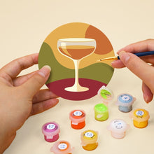 Cargar imagen en el visor de la galería, Pintar por números Posavasos 10cm (6 piezas) - Cata de Vinos