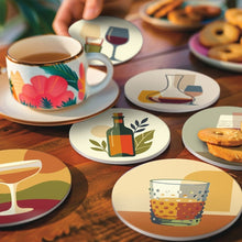 Cargar imagen en el visor de la galería, Pintar por números Posavasos 10cm (6 piezas) - Cata de Vinos