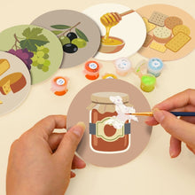 Cargar imagen en el visor de la galería, Pintar por números Posavasos 10cm (6 piezas) - Aperitivo Mediterráneo