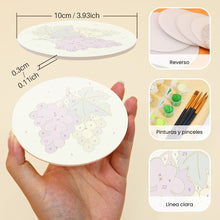 Cargar imagen en el visor de la galería, Pintar por números Posavasos 10cm (6 piezas) - Aperitivo Mediterráneo