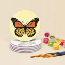 Cargar imagen en el visor de la galería, Pintar por números Posavasos 10cm (6 piezas) - Alas de Primavera