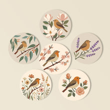 Cargar imagen en el visor de la galería, Pintar por números Posavasos 10cm (6 piezas) - Primavera Suave Figured'Art