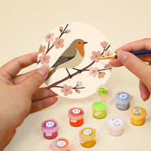 Cargar imagen en el visor de la galería, Pintar por números Posavasos 10cm (6 piezas) - Primavera Suave