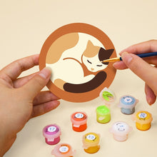 Cargar imagen en el visor de la galería, Pintar por números Posavasos 10cm (6 piezas) - Vida de Gato