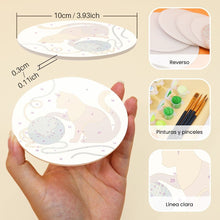 Cargar imagen en el visor de la galería, Pintar por números Posavasos 10cm (6 piezas) - Vida de Gato