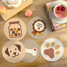 Cargar imagen en el visor de la galería, Pintar por números Posavasos 10cm (6 piezas) - Mundo de Cachorros