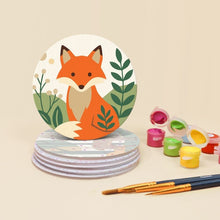 Cargar imagen en el visor de la galería, Pintar por números Posavasos 10cm (6 piezas) - Amigos del Bosque