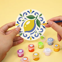 Cargar imagen en el visor de la galería, Pintar por números Posavasos 10cm (6 piezas) - Motivos Mediterráneos