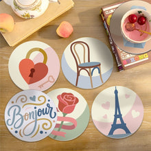 Cargar imagen en el visor de la galería, Pintar por números Posavasos 10cm (6 piezas) - Bonjour París