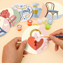 Cargar imagen en el visor de la galería, Pintar por números Posavasos 10cm (6 piezas) - Bonjour París