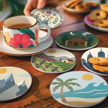 Cargar imagen en el visor de la galería, Pintar por números Posavasos 10cm (6 piezas) - Horizontes Encantados