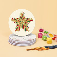 Cargar imagen en el visor de la galería, Pintar por números Posavasos 10cm (6 piezas) - Magia navideña