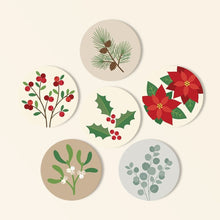 Cargar imagen en el visor de la galería, Pintar por números Posavasos 10cm (6 piezas) - Follaje festivo Figured'Art