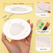 Cargar imagen en el visor de la galería, Pintar por números Posavasos 10cm (6 piezas) - Otoño acogedor