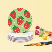 Cargar imagen en el visor de la galería, Pintar por números Posavasos 10cm (6 piezas) - Picnic de verano