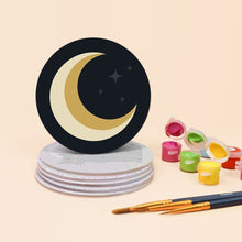 Cargar imagen en el visor de la galería, Pintar por números Posavasos 10cm (6 piezas) - Magia de Halloween