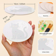 Cargar imagen en el visor de la galería, Pintar por números Posavasos 10cm (6 piezas) - Magia de Halloween
