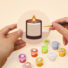 Cargar imagen en el visor de la galería, Pintar por números Posavasos 10cm (6 piezas) - Rituales acogedores
