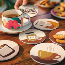 Cargar imagen en el visor de la galería, Pintar por números Posavasos 10cm (6 piezas) - Rituales acogedores