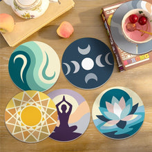 Cargar imagen en el visor de la galería, Pintar por números Posavasos 10cm (6 piezas) - Equilibrio zen