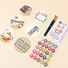 Cargar imagen en el visor de la galería, Pintar por números Posavasos 10cm (6 piezas) - Retiro de lectura