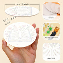 Cargar imagen en el visor de la galería, Pintar por números Posavasos 10cm (6 piezas) - Retiro de lectura