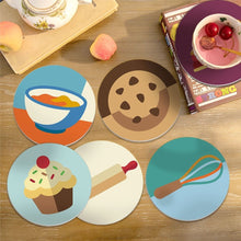 Cargar imagen en el visor de la galería, Pintar por números Posavasos 10cm (6 piezas) - Amantes de los postres