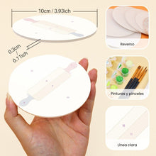 Cargar imagen en el visor de la galería, Pintar por números Posavasos 10cm (6 piezas) - Amantes de los postres