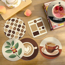 Cargar imagen en el visor de la galería, Pintar por números Posavasos 10cm (6 piezas) - Pausa para café