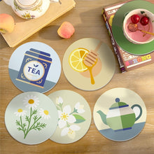 Cargar imagen en el visor de la galería, Pintar por números Posavasos 10cm (6 piezas) - Infusión de hierbas