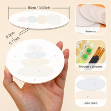 Cargar imagen en el visor de la galería, Pintar por números Posavasos 10cm (6 piezas) - Líneas suaves