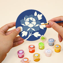 Cargar imagen en el visor de la galería, Pintar por números Posavasos 10cm (6 piezas) - Azul mediterráneo