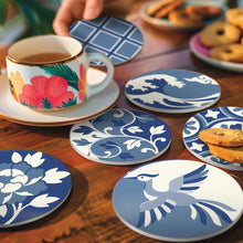 Cargar imagen en el visor de la galería, Pintar por números Posavasos 10cm (6 piezas) - Azul mediterráneo