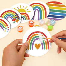 Cargar imagen en el visor de la galería, Pintar por números Posavasos 10cm (6 piezas) - Arcoíris colorido
