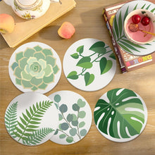 Cargar imagen en el visor de la galería, Pintar por números Posavasos 10cm (6 piezas) - Oasis verde