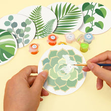Cargar imagen en el visor de la galería, Pintar por números Posavasos 10cm (6 piezas) - Oasis verde