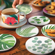 Cargar imagen en el visor de la galería, Pintar por números Posavasos 10cm (6 piezas) - Oasis verde