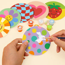 Cargar imagen en el visor de la galería, Pintar por números Posavasos 10cm (6 piezas) - Iconos pop alegres