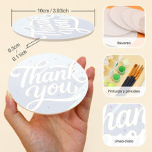 Cargar imagen en el visor de la galería, Pintar por números Posavasos 10cm (6 piezas) - Mensajes de amor