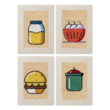 Cargar imagen en el visor de la galería, Punch Needle Kit (4 piezas) con marcos - Hora de Snacks 1 Figured'Art