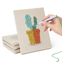 Cargar imagen en el visor de la galería, Punch Needle Kit (4 piezas) con marcos - Plantas Coloridas