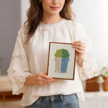 Cargar imagen en el visor de la galería, Punch Needle Kit (4 piezas) con marcos - Plantas Coloridas