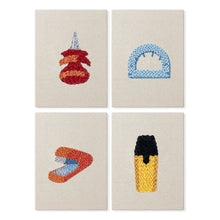 Cargar imagen en el visor de la galería, Punch Needle Kit (4 piezas) con marcos - Papelería Kawaii 1 Figured'Art